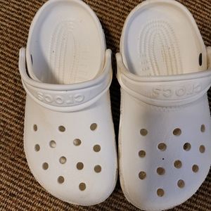 Kid's white Crocs